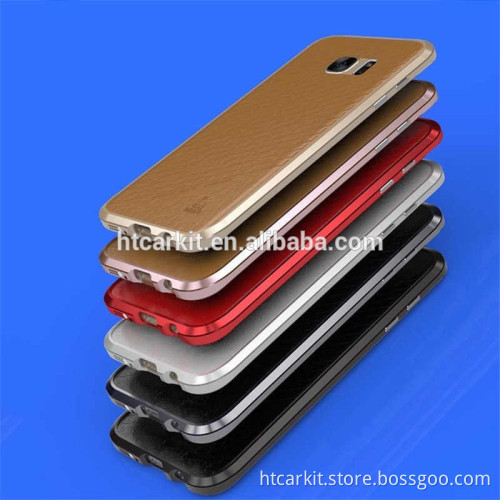 Luxury metal frame bumper case for samsung galaxy s7 back cover